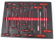 HBM 16 Delige T-Grepenset in Carbon Foam inlay voor Gereedschapswagen