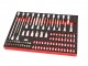 HBM Professionele 102 Delige Inbus, Torx, Hex, Rib Doppenset Foam Inlay voor HBM Gereedschapswagen