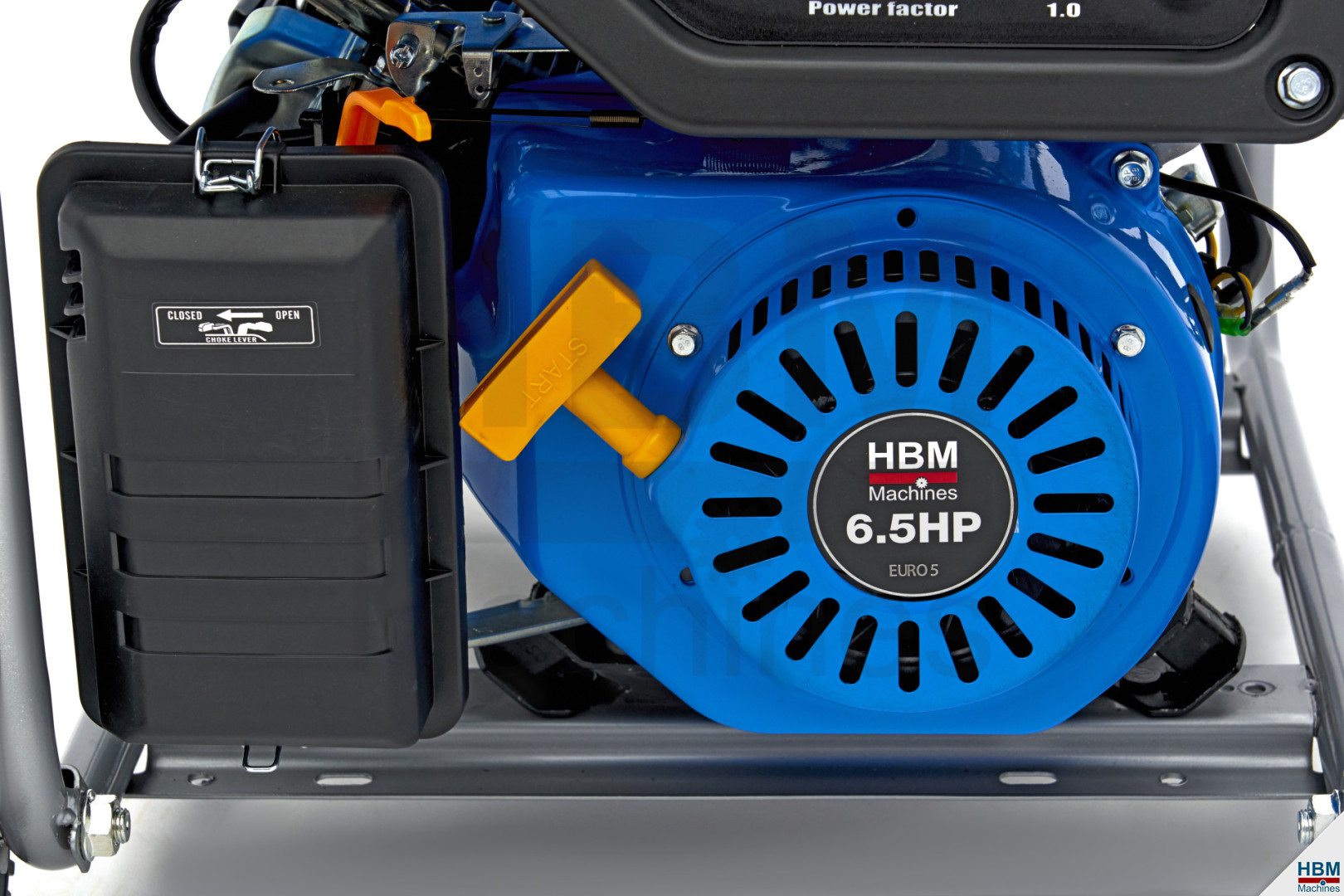 Presentator Verplicht Morse code HBM 2.600W generator met 200 cc OHV-Benzinemotor, 230V/12V