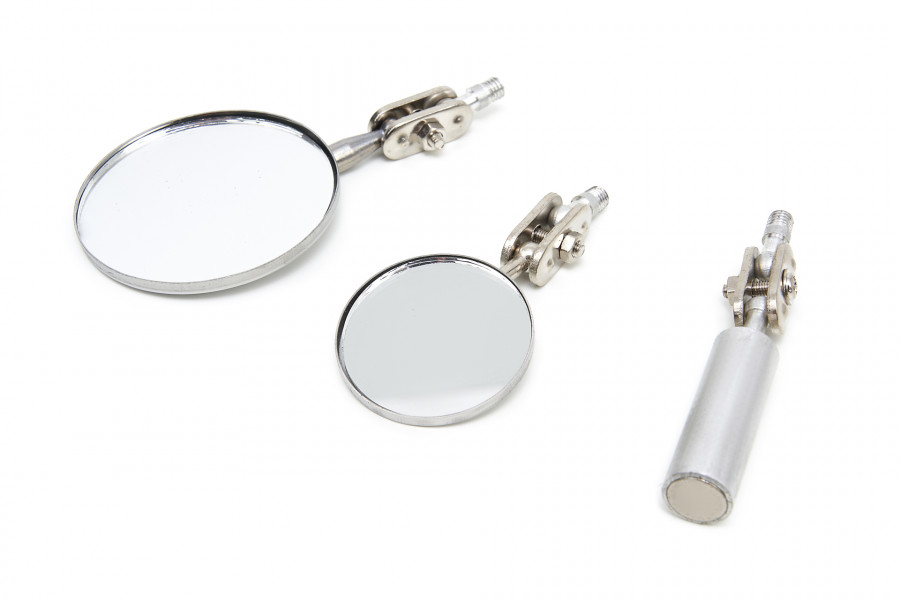 HBM Set d'outils magnétiques 5 pièces comprenant une lampe LED, des miroirs  et des aimants