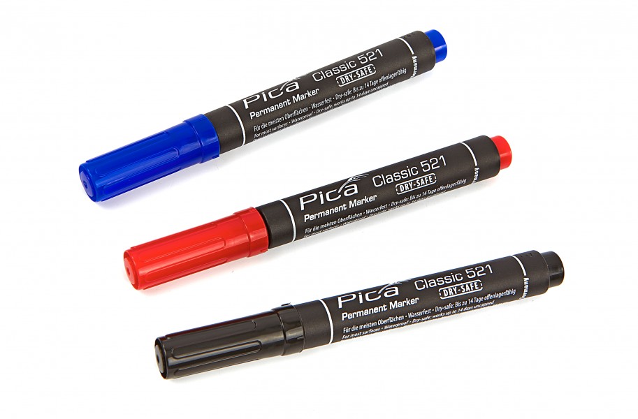 Pica 521/46 Perm Marker 2-6 mm beitel zwart