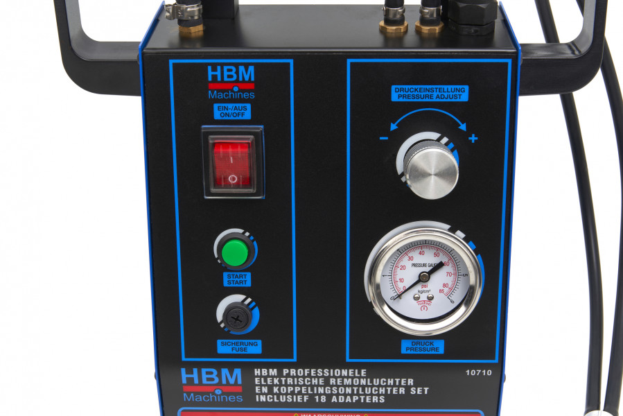 HBM Ensemble de purgeur de frein électrique et de purgeur d'embrayage  professionnel avec 18 adaptateurs