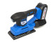 HBM Professionele 20 Volt 4,0AH Lion Vlakschuurmachine Inclusief 2 Lion Accu's en 15 Schuurvellen