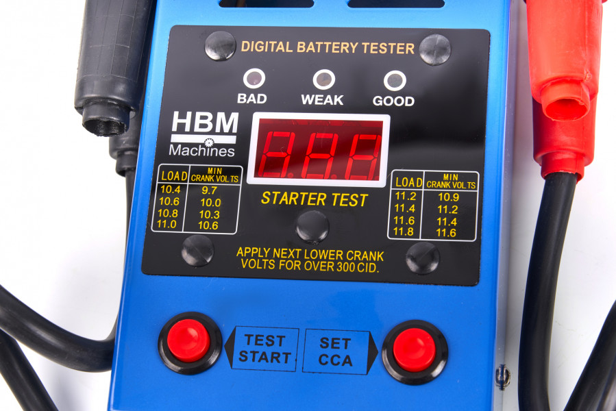 HBM Testeur de batterie numérique professionnel 125 AMP - 12 volts