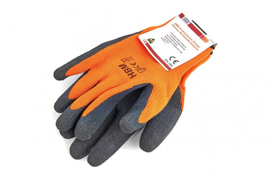 Gants de travail professionnels thermiques HBM-Orange