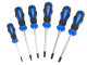 HBM 6 Delige Schroevendraaierset Met anti slip soft grip handvaten en magnetische tips