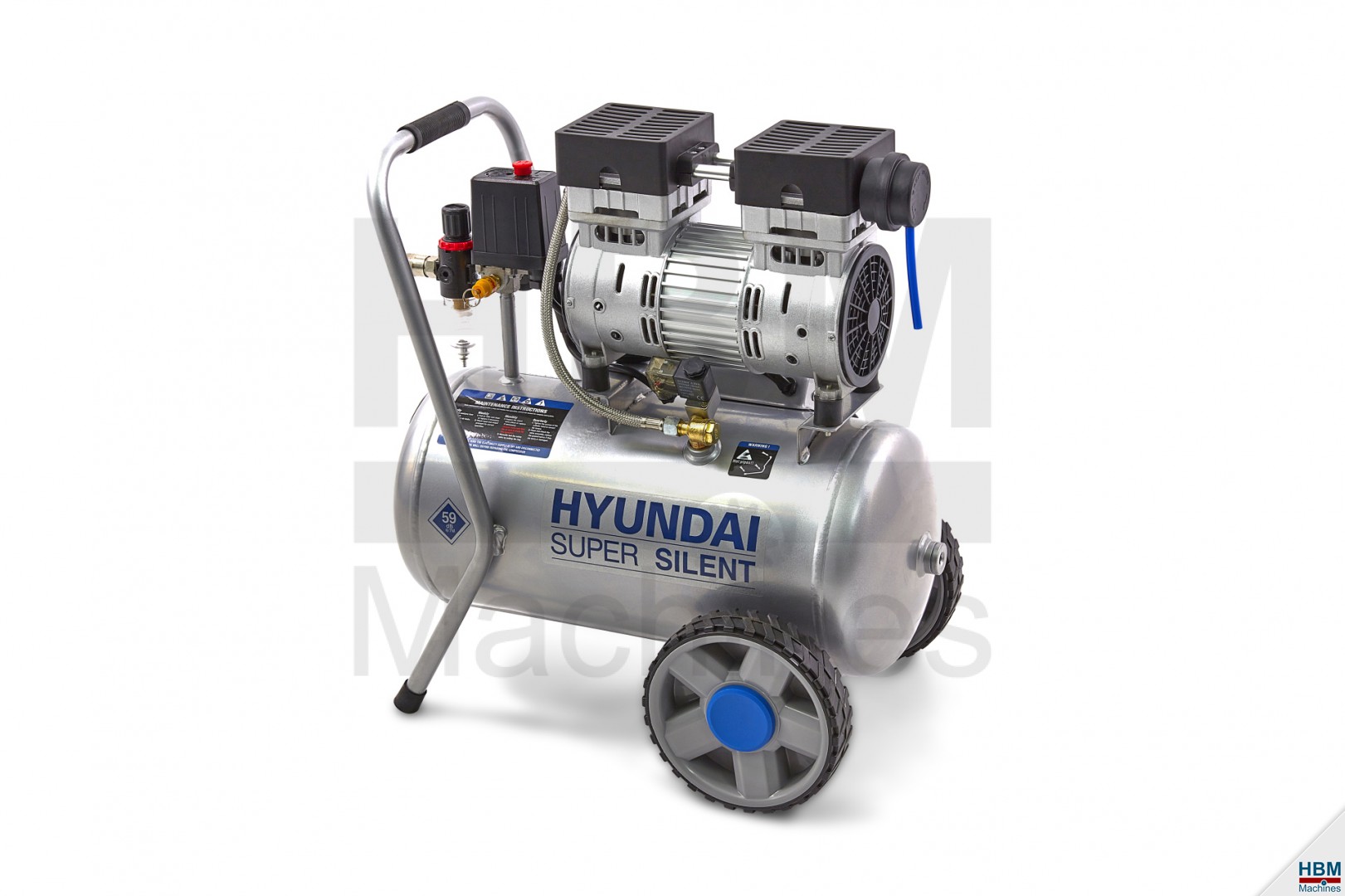 Monarchie deed het Pennenvriend Hyundai 24 Liter Professionele Low Noise Compressor | HBM Machines