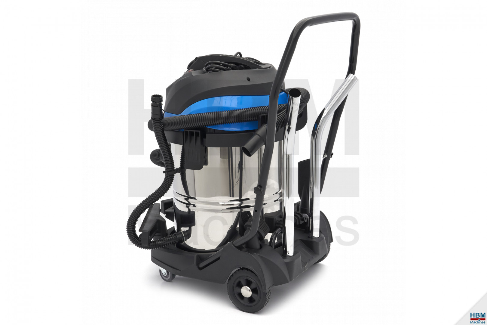 HBM Aspirateur professionnel de chantier de 100 litres et 2 400 W avec 2  moteurs