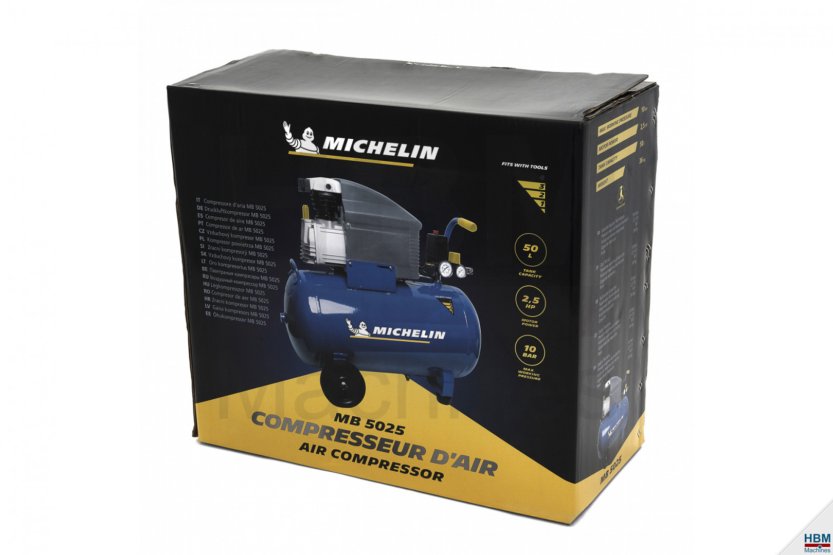 Michelin 2 PS Professioneller 50 Liter Kompressor mit 8 bar - 240