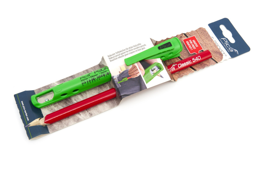 Pica pocket étui avec 2 crayons de charpentier 24 cm graphite - La Poste