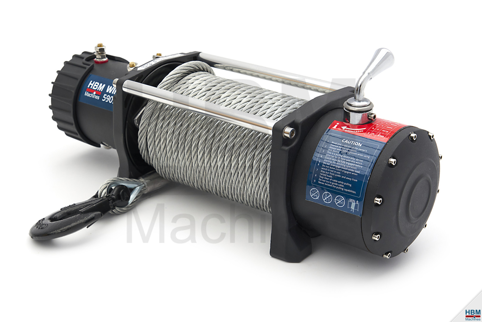 HBM 12 Volt Professional Bumper Winch Car Winch Avec Fixe