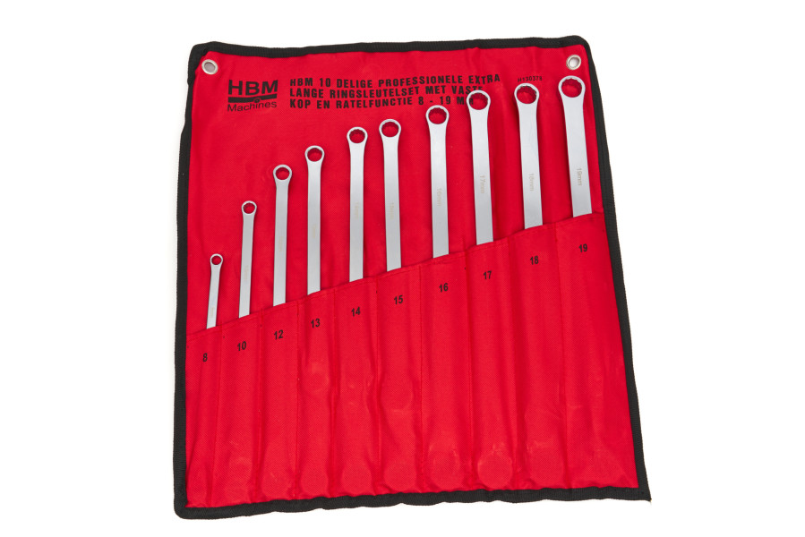Bosch Professional 1.600.A02.AU0 PRO Dubbele Ringsleutelratelset 10 Delig Sleutelbreedte Metrisch 8 19 Mm 2618710