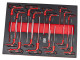 HBM 16 Delige T-Grepenset in Carbon Foam inlay voor Gereedschapswagen