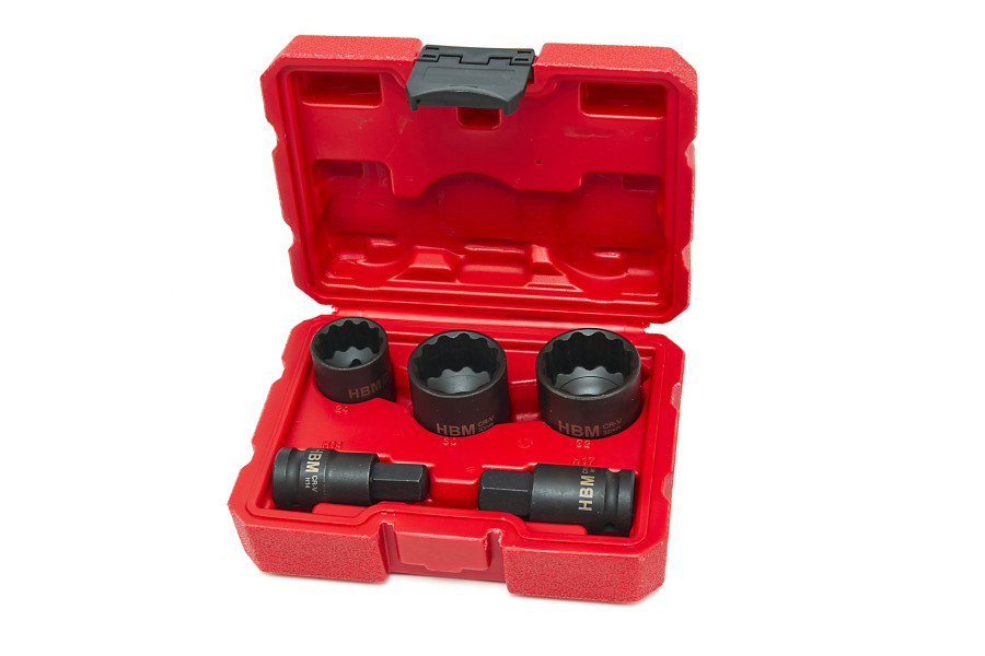 HBM 5 Pièces 12Point Power Drive Shaft Cap Set, Set de montage avec 1/