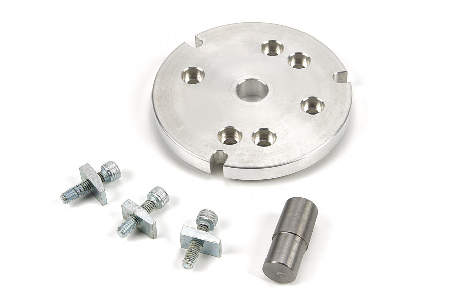 HBM 100 mm Flansch mit Spannzangensatz für 80 mm Spannzangen