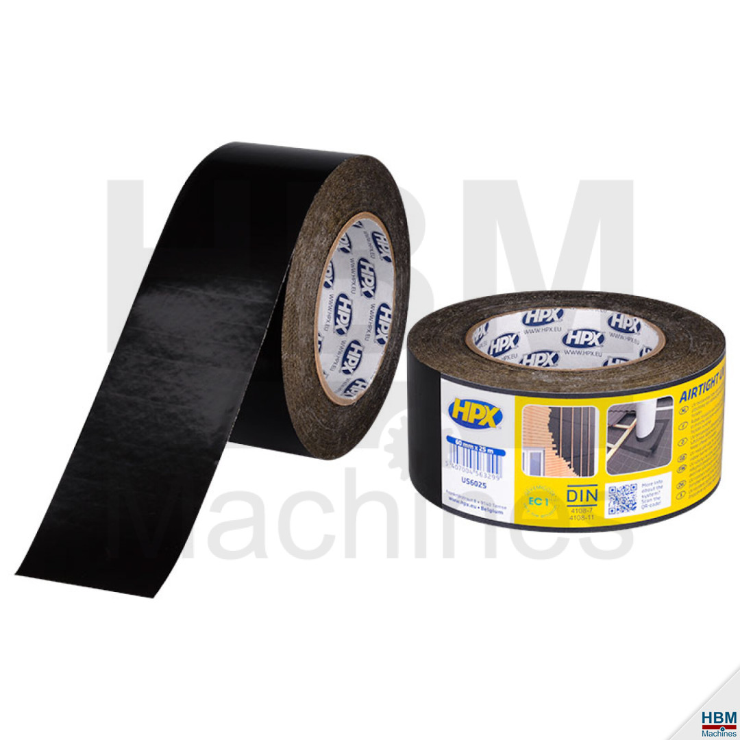 HPX UV-beständiges PE-Band – schwarz 60 mm x 25 m